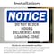 Signmission Do Not Block Doors Deliveries And Loading Zone, 7 in W x Rectangle, Vinyl Decal OS-2PACK-NS-D-57-L-11076 - alternate 3